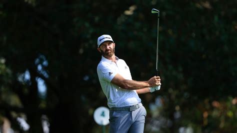 Dustin Johnson Plays His Stroke From The No 4 Tee During Round 3 Of