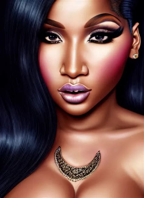 A Gorgeous Rendition Of Nicki Minaj Professionally Stable Diffusion