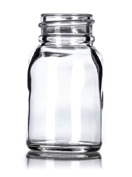 1 Oz Clear Glass Boston Round Bottle With 28 400 Neck Finish Glass