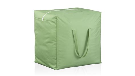 Outdoor cushion furniture covers heavy duty waterproof cover storage bag garden. Outdoor Cushion Storage Bag | Crate and Barrel