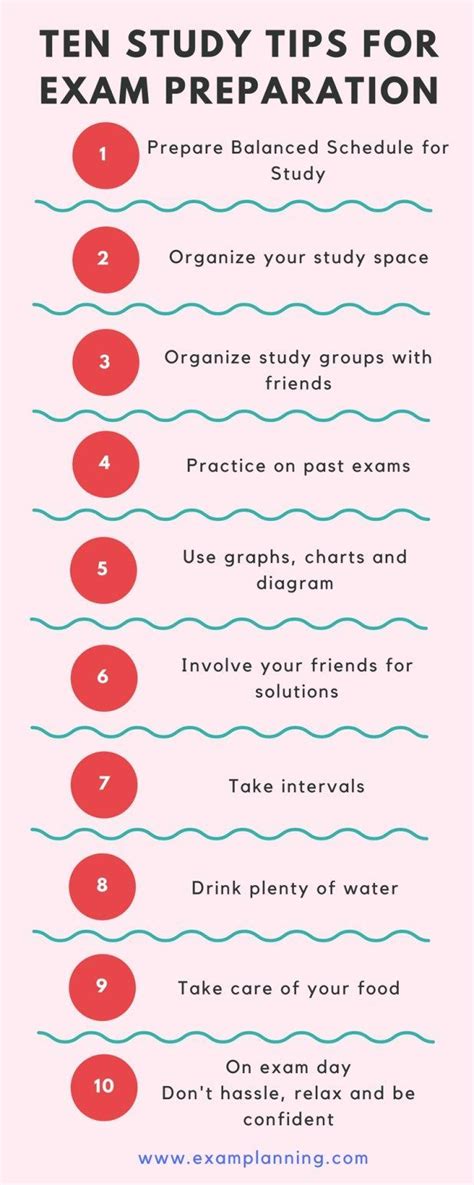 Ten Study Tips For Exam Preparation Exam Study Tips Exam Preparation Tips Exams Tips