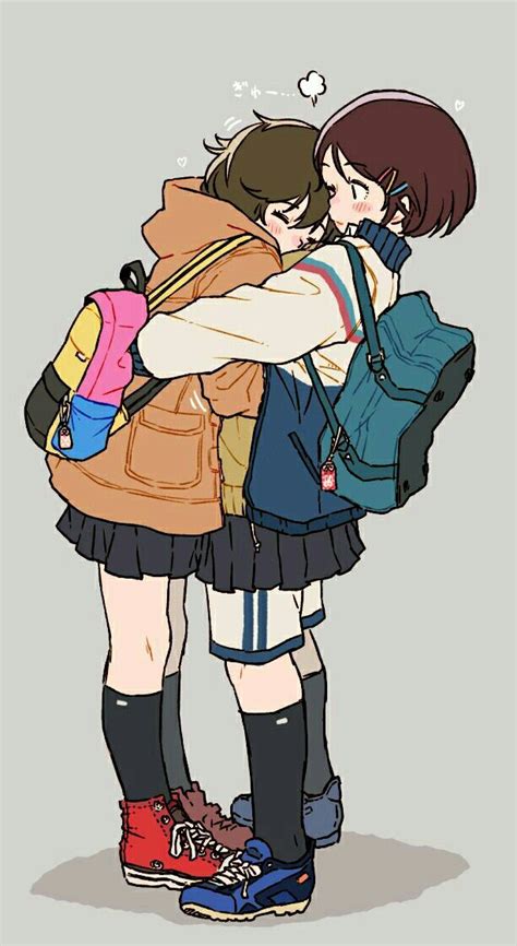 √ 38 Hugging Cute Anime Best Friends Wallpaper Arena