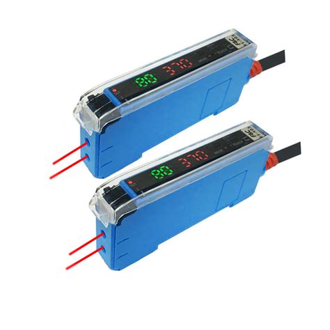 High Speed 12v Dc Digital Position Fiber Optic Sensor With Optical Fibers