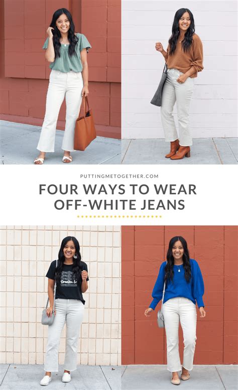 How To Wear Off White Jeans For Fall With Four Outfits