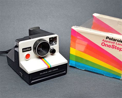 Vintage Polaroid One Step Land Camera White Rainbow Sx 70 Etsy