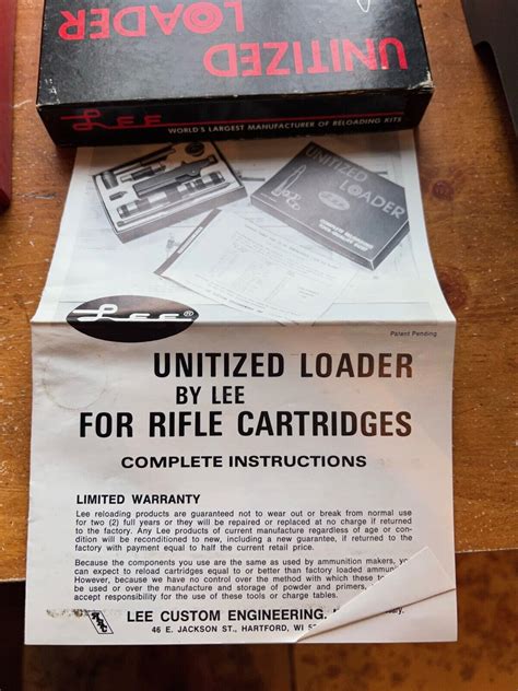 Lee Loader 308 Winchester Nato Unitized Handloading Reloading Kit Lot