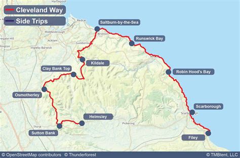 Cleveland Way Maps And Routes Tmbtent