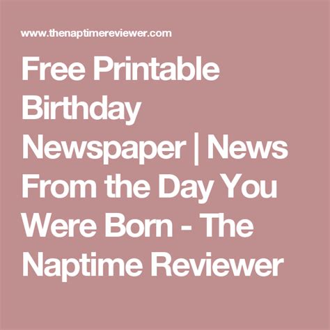 Free Printable Birthday Facts