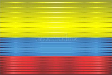 Bandera De Colombia Ilustración Del Vector Sobre Fondo Blanco