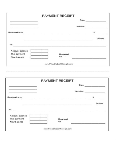 Free Payment Receipt Template Pdf Word Format Vrogue