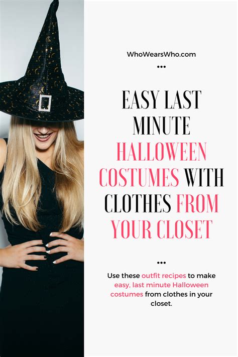 easy last minute halloween costumes with clothes from your closet who wears who