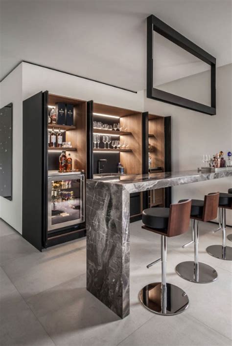 A Marble Bar In The Middle Of A Room