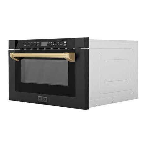 Zline 24 Autograph Edition Black Stainless Steel Microwave Drawer
