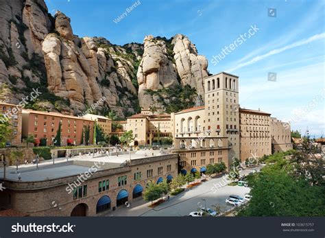 View Of Montserrat Monastery Beautiful Benedictine Abbey High In