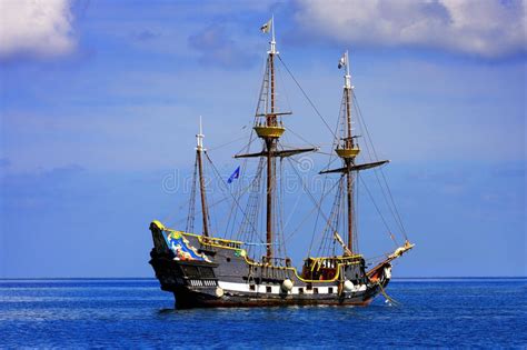 Pirate Ship Stock Image Image Of Brigantine Blue Marine