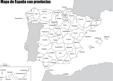 Mapa De España Para Colorear Mapa De España