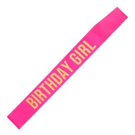 Birthday Girl Party Sash In Pink