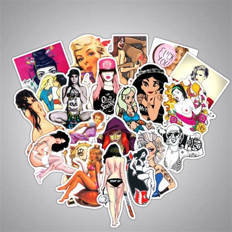 Funny Waterproof Sexy Beauty Girl Stickers For Laptop Motorcycle Guitar