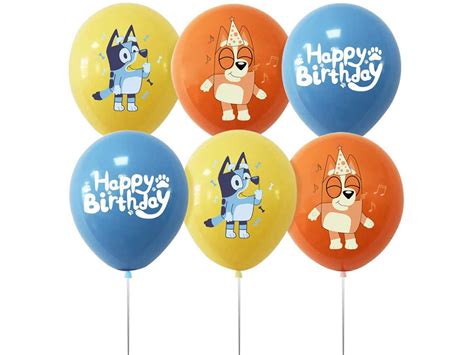 24pcs Bluey Balloons Bluey Theme Party Supplies Etsy