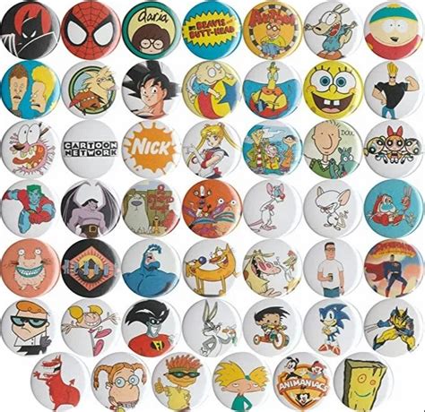 Wholesale Lot Of 48 1990s Cartoons 1 Inch Pinsbuttonsbadges At Rs 10