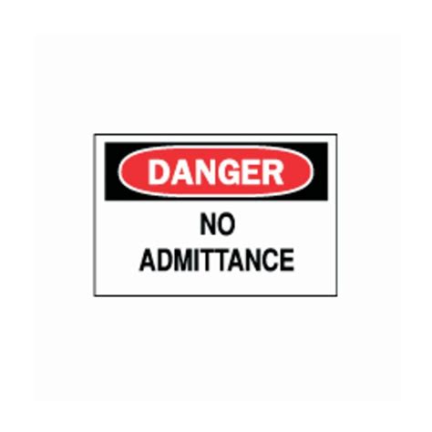 Brady Danger No Admittance Signs Fisher Scientific