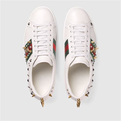Ace Studded Leather Low Top Sneaker Gucci Mens Sneakers 431098a9l609067