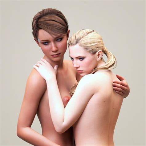Rule 34 2girls 3d Android Blonde Hair Brown Hair Chloe Detroit Become Human Detroit Become