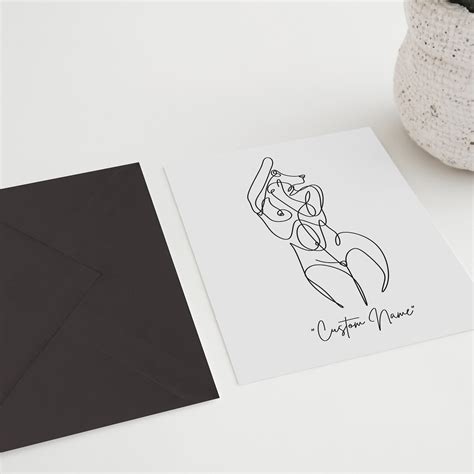 Adult Line Art 1 Greeting Card Naughty Greeting Card Love Etsy