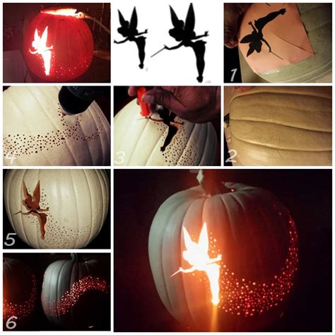 Easy To Make Tinkerbell Pixie Dust Pumpkin Carving Diy