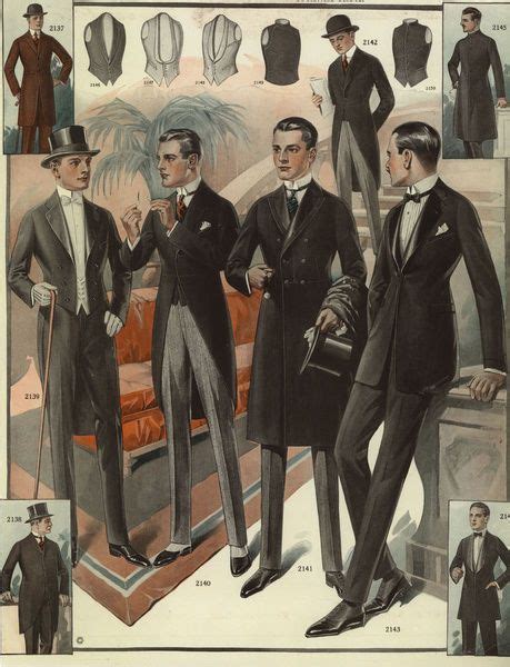 Print Of Men In Evening Wear From The 1920s Mens Evening Wear 1920s