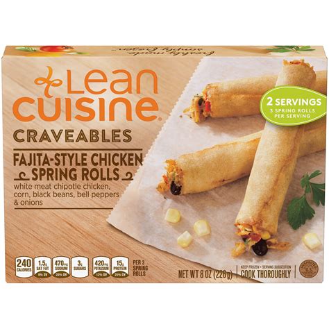 Lean Cuisine Craveables Fajita Style Chicken Spring Rolls 8 Oz Box