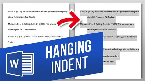 How To Do A Hanging Indent In Word How To Format A Bibliography In