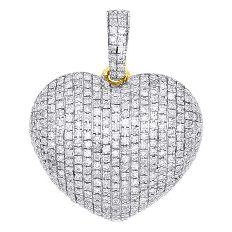 This uniquely designed diamond heart pendant is certain to win hers. 1/2 CT Diamond Heart Shaped Dome Fancy Charm Pendant ...