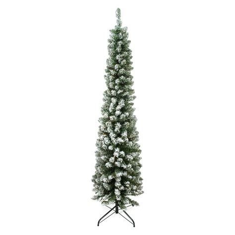 Northlight 6 Ft Flocked Traditional Pine Pencil Christmas Tree