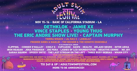 Adult Swim Festival Announces More Acts And Fan Experiences Rock Nyc