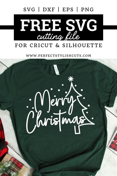 Free Merry Christmas SVG File - PerfectStylishCuts | Free SVG Cut Files