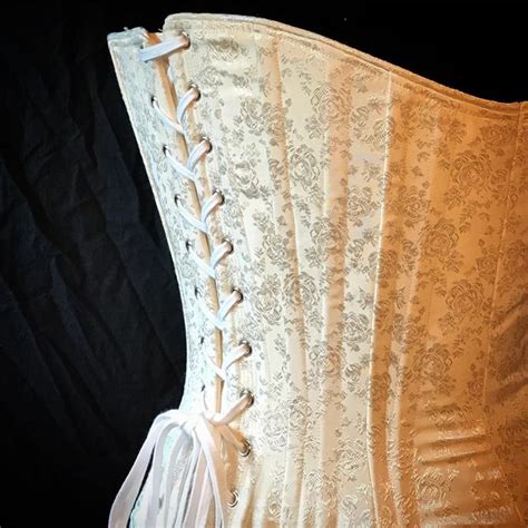 creamy roses all tied in a bow a bespoke c 1880 alice corset made for “intimate apparel”