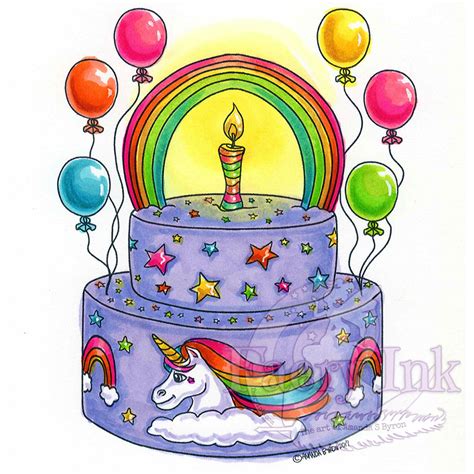 Coloring Pages Unicorn Cake Idalias Salon