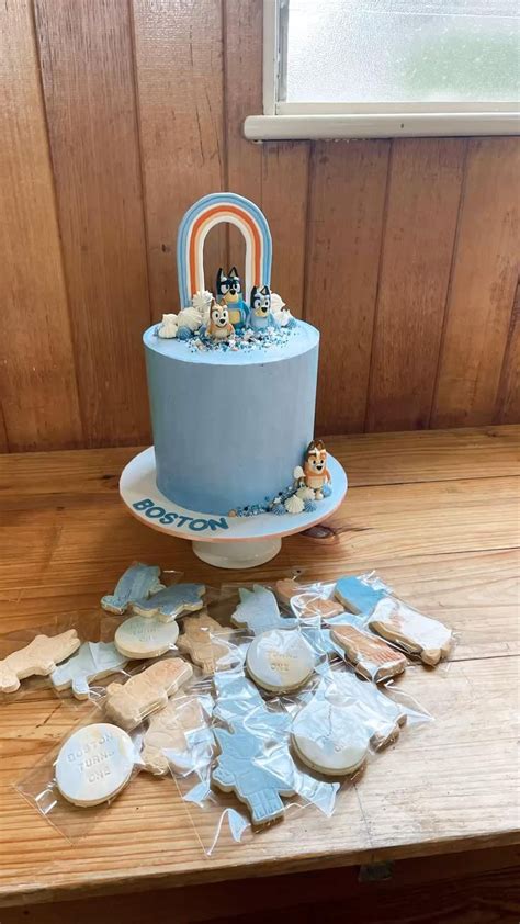 Bluey Cake Bluey Cookies Bluey Cake First Birthday Party One