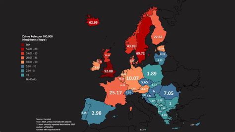 ¿cuál Es El Ratio De Criminalidad En Cada País Europeo