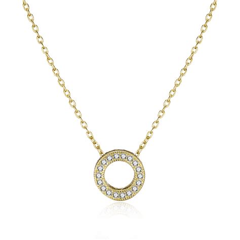 Gold Circle Of Life Necklace Created With Swarovski Crystals By Philip