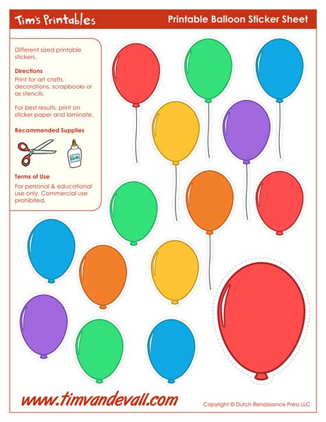 Printable Balloon Template Birthday Printables Tims Printables