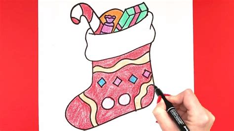 Christmas Stocking Drawing How To Draw A Christmas Stocking Drawing