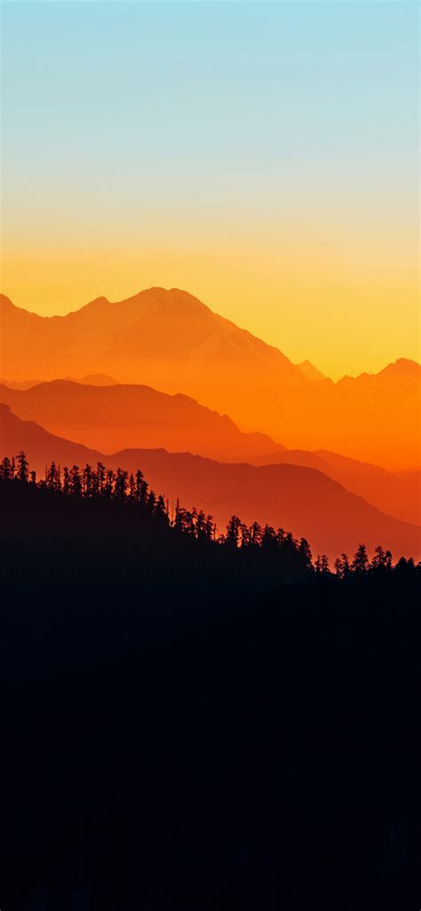 1125x2436 Mountains Silhouette Iphone Xsiphone 10iphone X Wallpaper