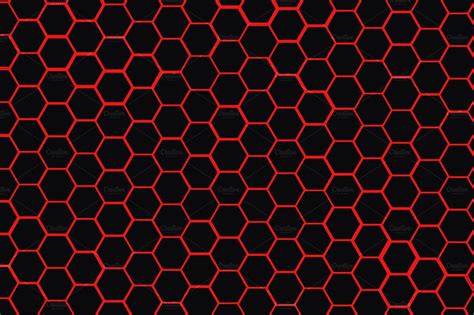 Red Polygons On Black Background Black Backgrounds Polygon Background