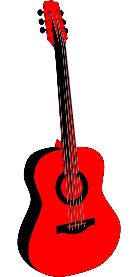 Red Guitar Clipart Free Image Download