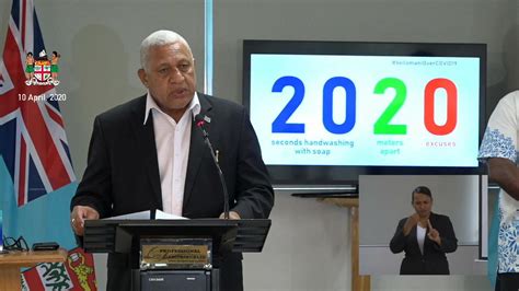 Fijian Prime Minister Frank Bainimarama Delivers Statement On Covid 19