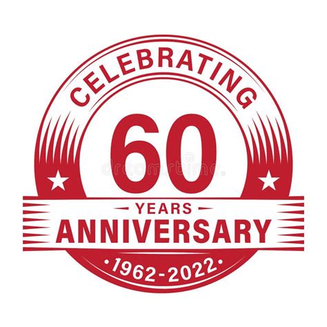 60 Years Anniversary Celebration Design Template 60th Logo Vector