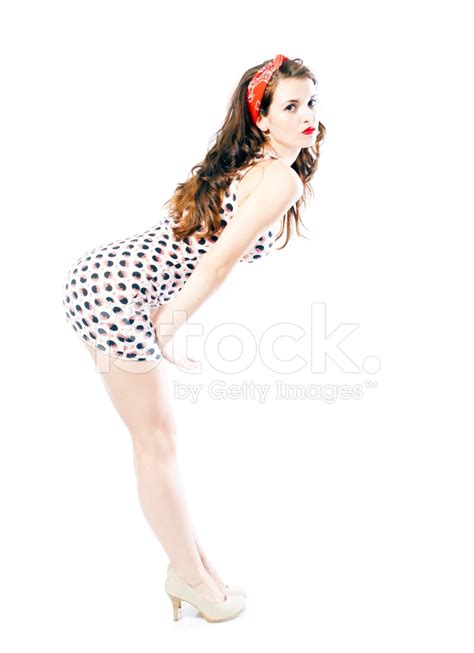 Pin Up Girl Style Young Woman Posing Stock Photo Royalty Free