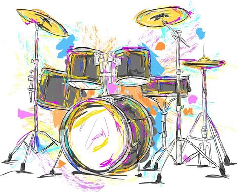 Drum Painting Vector Art Stock Vector Illustration Of Curve 40853494